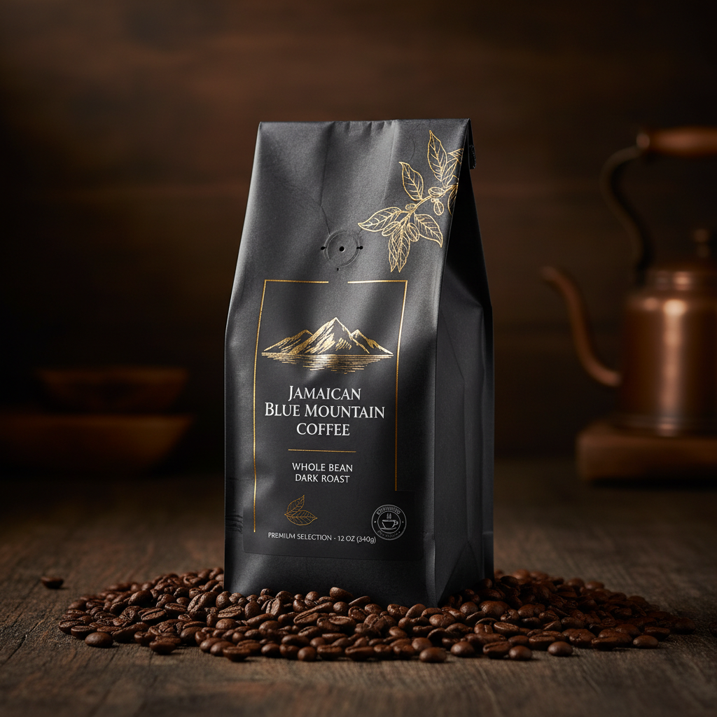Jamaican Blue Mountain Whole Coffee Beans 12 oz bag